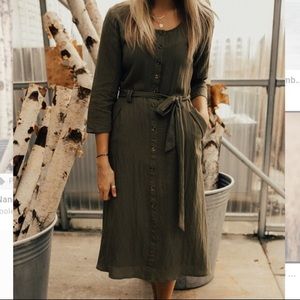 Green Polagram Burton Up Dress